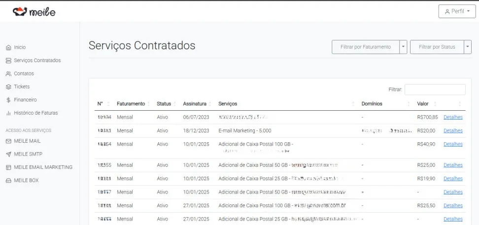 Opção MAV Hosting Platform exibida para revendedores